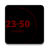 Red and Black clock icon