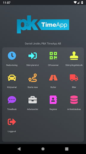 Android application TimeApp.se screenshort