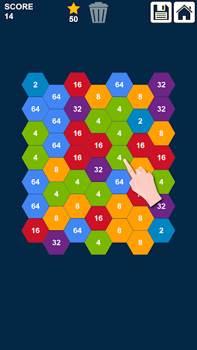2048 Tap n Merge Hexagons - Hexa Merge Puzzle