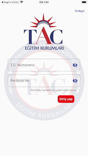 Android application TAC Dil Kursu screenshort