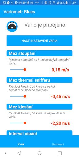Android application Blues vario screenshort