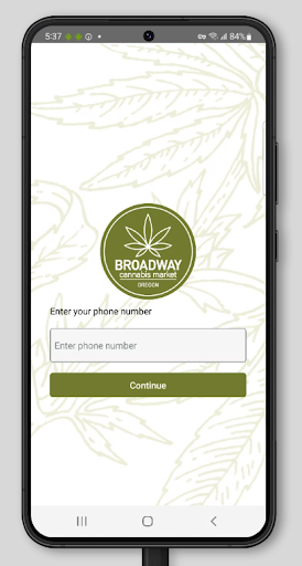 Android application Broadway Cannabis Market screenshort