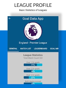 Goal Data - Football Stats Screenshot