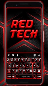 Red Black Tech Keyboard Backgr Unknown