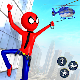 Flying Stickman Superhero Game icon