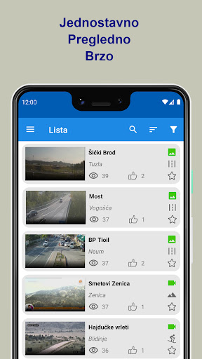 Android application BiH Uživo screenshort