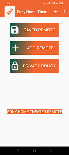 Sony Home Theater Remote Screen 2