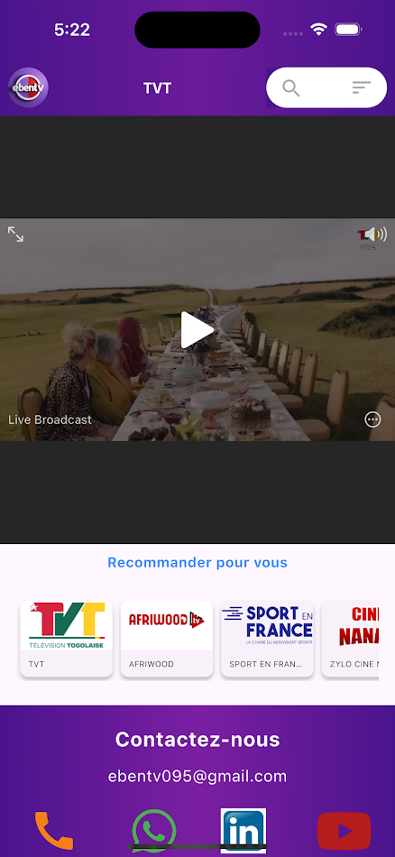 #2. EbenTV (Android) Podle: Tech salomon