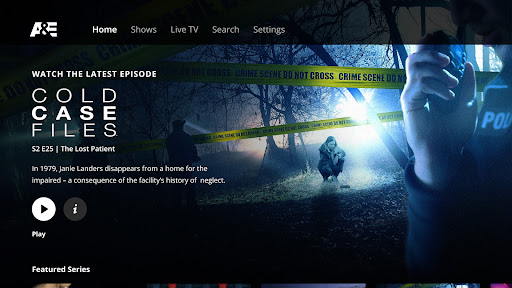 Screenshot of A&E: TV Shows That Matter