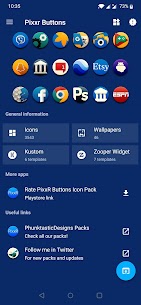 Пакет значков PixxR Buttons Icon Pack APK (исправленный/полный) 2