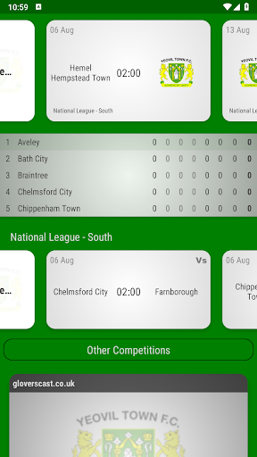 Android application Yeovil Town Fan App screenshort