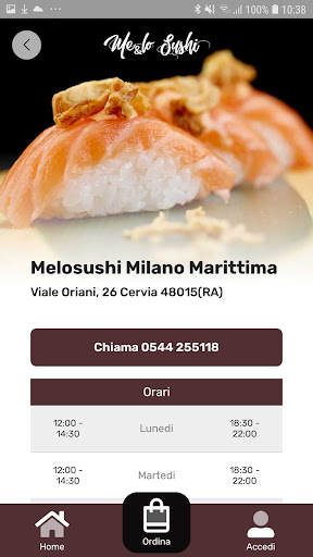 Android application Me&Lo Sushi screenshort