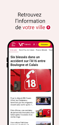 Android application VTNews : Votre territoire screenshort