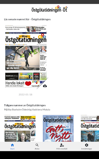 Östgötatidningens e-tidning Screen 3