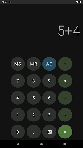 Android application Dark Calculator screenshort