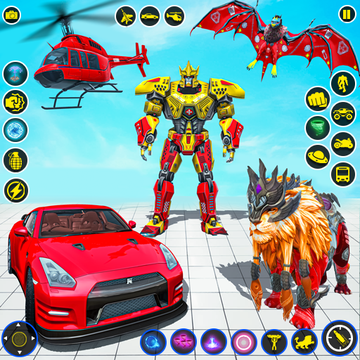 Lion Robot Transform Games 3d logo