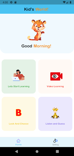 Android application Kid's World! screenshort