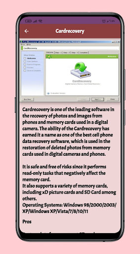 Mobile Phone Recovery Help Screen 2