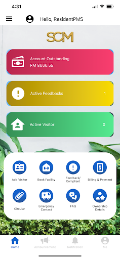 Android application i-SCM Resident screenshort