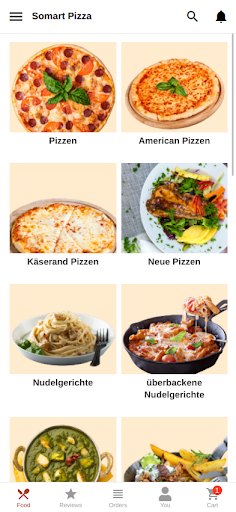 Android application Somart Pizza | Order food screenshort