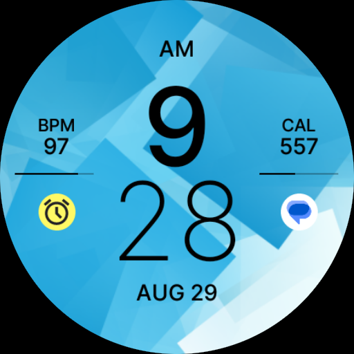 Blue Sporty Fit Watch Face screenshot 3