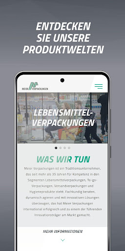 Android application Meier Verpackungen Online Shop screenshort