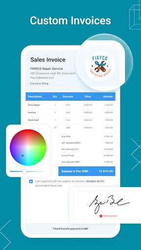 Easy Invoice Estimates Maker Screen 2