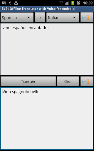 Android application Es-It Offline Voice Translator screenshort