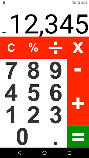 Android application Big Number Calculator screenshort