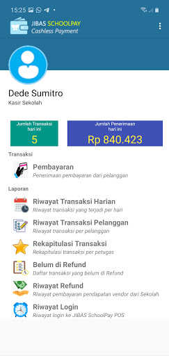 JIBAS SchoolPay POS Screen 2