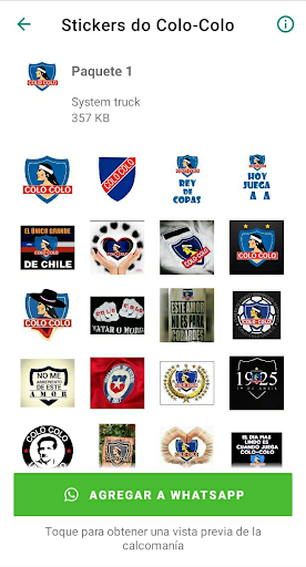 Android application Stickers do Colo-Colo screenshort