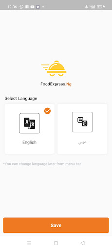 Android application FoodExpress.Ng screenshort