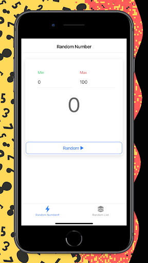 Random Number & List Generator Screen 2