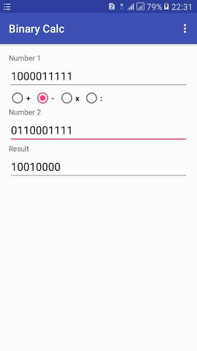 Binary Calculator Screen 3