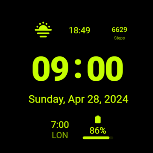 Slicky Clock Digital Watchface
