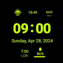 Slicky Clock Digital Watchface