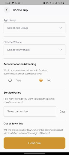 Premier Chauffeur Screen 2