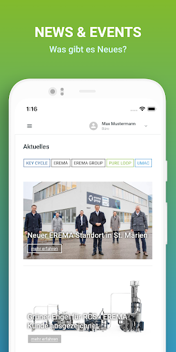 Android application EREMA Group Portal screenshort