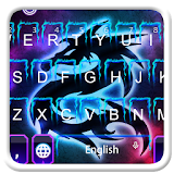 Blue Neon Dragon Keyboard icon