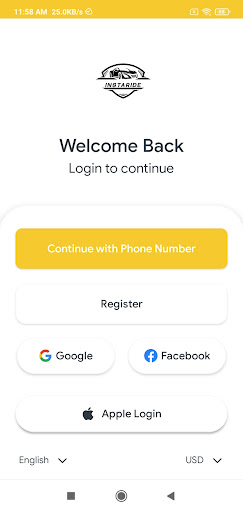 InstaRide: Request a trip! Screen 2