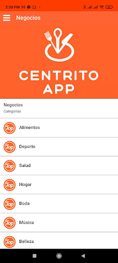 Android application Centrito App screenshort
