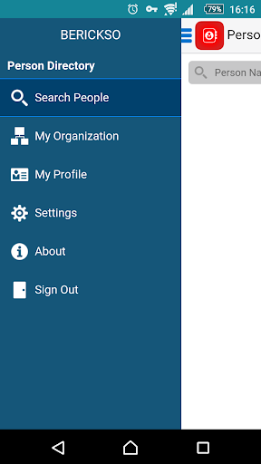 Android application Person Directory for EBS screenshort