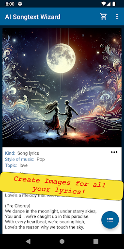 AI Songtext Wizard: AI Lyrics Screen 2