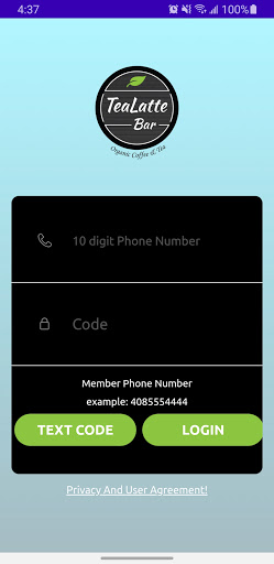 Android application Tealatte screenshort