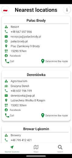Android application Lubuski Product Trail screenshort