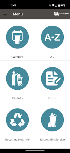 Android application Port Stephens Waste screenshort