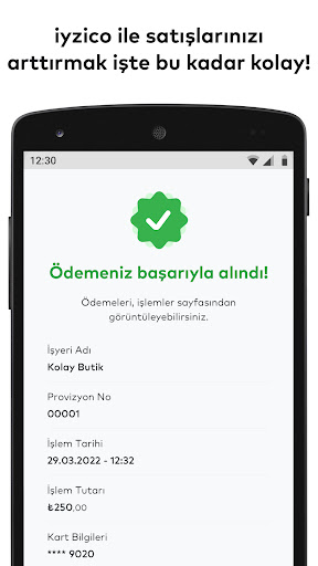 iyzico Cep POS Screen 2