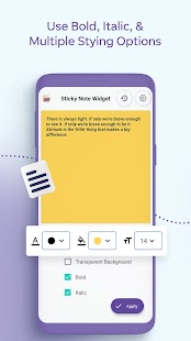 Sticky Notes Widget Colorful Capture d'écran