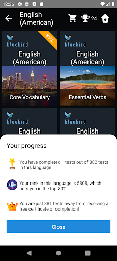 American English Test Screen 2