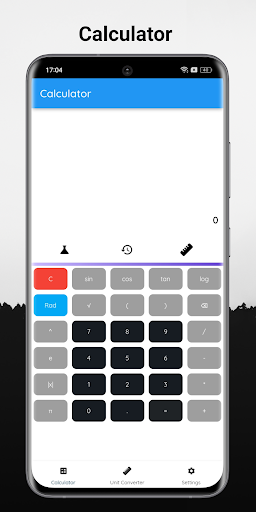 Calculator and Unit Converter Screen 2